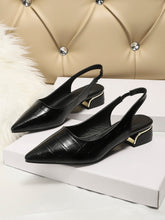Charger l\'image dans la visionneuse de la galerie, Women's Pointed Toe Flat Back Thick Heel Shoes