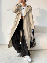 Charger l\'image dans la visionneuse de la galerie, EZwear Double Breasted Belted Trench Coat