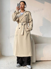 Charger l\'image dans la visionneuse de la galerie, EZwear Double Breasted Belted Trench Coat