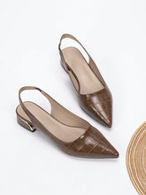 Charger l\'image dans la visionneuse de la galerie, Women's Pointed Toe Flat Back Thick Heel Shoes