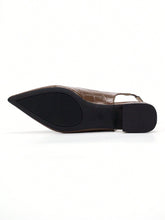 Charger l\'image dans la visionneuse de la galerie, Women's Pointed Toe Flat Back Thick Heel Shoes