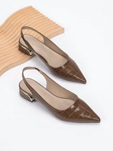 Charger l\'image dans la visionneuse de la galerie, Women's Pointed Toe Flat Back Thick Heel Shoes
