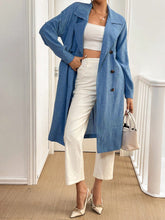 Charger l\'image dans la visionneuse de la galerie, Essnce Lapel Neck Raglan Sleeve Double Breasted Belted Trench Coat