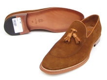 Load image into Gallery viewer, Paul Parkman Men&#39;s Tassel Loafer Tobacco Suede Shoes (ID#087-TAB)