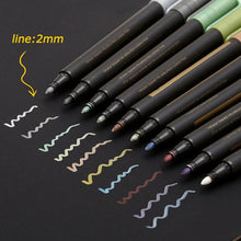 Load image into Gallery viewer, 10 Colored Metal Colored Pens