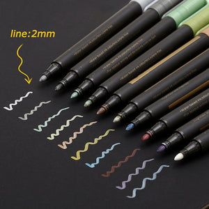 10 Colored Metal Colored Pens