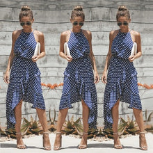 Charger l\'image dans la visionneuse de la galerie, Fashion Polka Dot Laced Irregular Dress