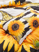 Charger l\'image dans la visionneuse de la galerie, Sunflower & Stripe Pattern Sheet Set Without Filler