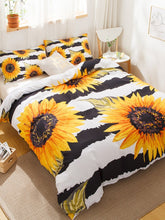 Charger l\'image dans la visionneuse de la galerie, Sunflower & Stripe Pattern Sheet Set Without Filler
