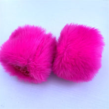 Load image into Gallery viewer, 1 pair Women Fashion Winter Warm Faux Fur Elastic Wrist Slap On Cuffs Ladies Solid Color Arm Warmer Plush Wrist Protector