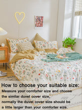 Charger l\'image dans la visionneuse de la galerie, Pom Pom Decor Flower Print Duvet Cover Set Without Filler