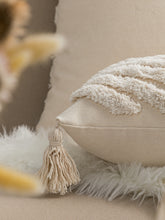 Charger l\'image dans la visionneuse de la galerie, Tufted Tassel Decor Cushion Cover Without Filler, Beige Tufted Throw Pillow Case, For Sofa, Living Room