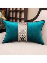Charger l\'image dans la visionneuse de la galerie, 1pc black white luxury embroidery velvet cushion cover 30x50 45x45 50x50 decorative patchwork high-end sofa pillow cover decor pillowcase