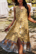 Load image into Gallery viewer, Floral Boho Mixed Print Dress