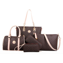 Load image into Gallery viewer, Women's Tote / Clutch / Shoulder Messenger Bag Bag Sets PU(Polyurethane) Solid Colored 4 Pieces Purse Set Brown / Blue / Pink