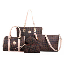 Load image into Gallery viewer, Women's Tote / Clutch / Shoulder Messenger Bag Bag Sets PU(Polyurethane) Solid Colored 4 Pieces Purse Set Brown / Blue / Pink