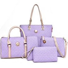 Load image into Gallery viewer, Women's Tote / Clutch / Shoulder Messenger Bag Bag Sets PU(Polyurethane) Solid Colored 4 Pieces Purse Set Brown / Blue / Pink