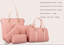 Load image into Gallery viewer, Women's Tote / Clutch / Shoulder Messenger Bag Bag Sets PU(Polyurethane) Solid Colored 4 Pieces Purse Set Brown / Blue / Pink