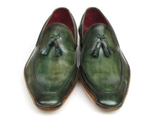 Load image into Gallery viewer, Paul Parkman Men&#39;s Side Handsewn Tassel Loafer Green Shoes (ID#082-GREEN)