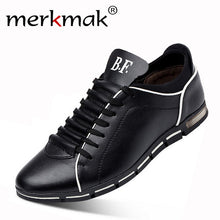 Charger l\'image dans la visionneuse de la galerie, Merkmak Big Size 38-48 Men Casual Shoes Fashion Leather Shoes