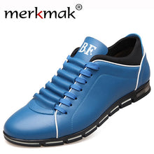 Charger l\'image dans la visionneuse de la galerie, Merkmak Big Size 38-48 Men Casual Shoes Fashion Leather Shoes