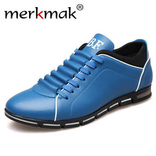 Charger l\'image dans la visionneuse de la galerie, Merkmak Big Size 38-48 Men Casual Shoes Fashion Leather Shoes