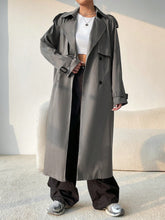 Load image into Gallery viewer, EZwear Double Breasted Belted Trench Coat