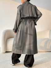 Load image into Gallery viewer, EZwear Double Breasted Belted Trench Coat