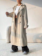 Load image into Gallery viewer, EZwear Double Breasted Belted Trench Coat