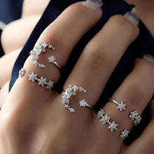 Charger l\&#39;image dans la visionneuse de la galerie, Vintage Knuckle Ring Sets For Women Boho Crystal Stone Geometric Figure Rings Female Bohemian 2021 Jewelry Gift