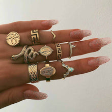 Load image into Gallery viewer, Vintage Knuckle Ring Sets For Women Boho Crystal Stone Geometric Figure Rings Female Bohemian 2021 Jewelry Gift