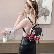 Load image into Gallery viewer, 4 Pcs Set Ladies HandBags Large Capacity Handbags Plaid Color Backpack