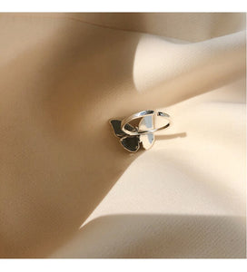 XIYANIKE Silver Color  Open Adjustable Ring Retro Simple Butterfly Ring Fashion Trend Handmade Ring For Women