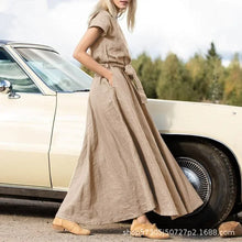 Load image into Gallery viewer, Solid Sundress Fashion Casual Oversized Shirt Dresses Summer Short