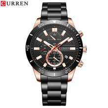 Charger l\'image dans la visionneuse de la galerie, CURREN Men's Fashion Sports Waterproof Stainless Steel Luminous Quartz Watch Classic Business Casual Date Watch reloj hombre