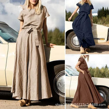 Load image into Gallery viewer, Solid Sundress Fashion Casual Oversized Shirt Dresses Summer Short