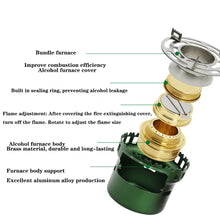 Load image into Gallery viewer, Camping Gear and Accessories Alcohol Stove Outdoor Furnace Portable