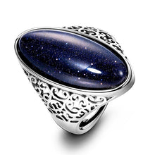 Charger l\&#39;image dans la visionneuse de la galerie, Women&#39;s Ring Silver Ring Fine Jewelry Vintage Turquoise Hollow Elegant Ring