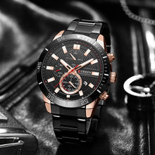 Charger l\'image dans la visionneuse de la galerie, CURREN Men's Fashion Sports Waterproof Stainless Steel Luminous Quartz Watch Classic Business Casual Date Watch reloj hombre