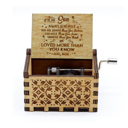 new handcranked music box LOVE MOM