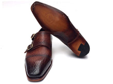 Load image into Gallery viewer, Paul Parkman Double Monkstraps Brown Leather Upper &amp; Leather Sole (ID#BG12-BRW)