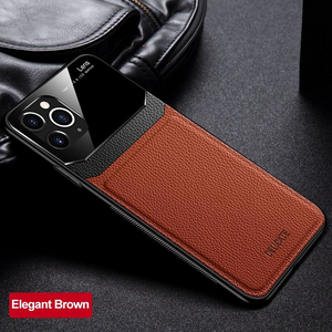Business style Cases for iPhone 12 11 7 8 6 6S Plus XR Pro XS Max PU Leather Tempered Glass Phone Back Cover