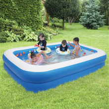 Charger l\&#39;image dans la visionneuse de la galerie, US stock Inflatable Swimming Pool Accessories Adults Kids Bathing Tub Outdoor Indoor Home Household Baby Wear-resistant PVC three-layer design Wall Th