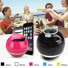 Load image into Gallery viewer, Fashion design Smart Bluetooth speakers 7 color LED light emitting 3D stereo surround sound effect bass denoise HD call support TF card