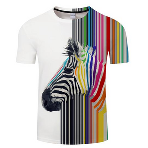 Colorful Zebra 3D T-Shirt