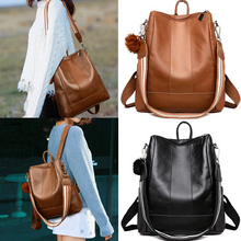 Load image into Gallery viewer, Quality Leather Anti-thief Women Backpack