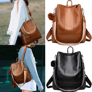 Quality Leather Anti-thief Women Backpack