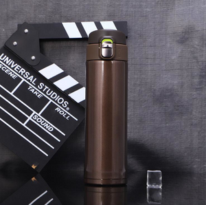 Ultralight 304 stainless steel portable outdoor thermos cup with one click to open straight drink simple 500ml water cup ultrath