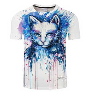 Blue Cat 3D T-Shirt