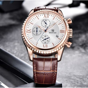 BENYAR Men's Watch  Luxury Leather